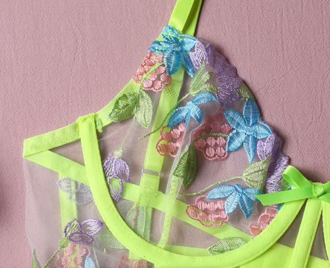 Glow Garden Lingerie Set