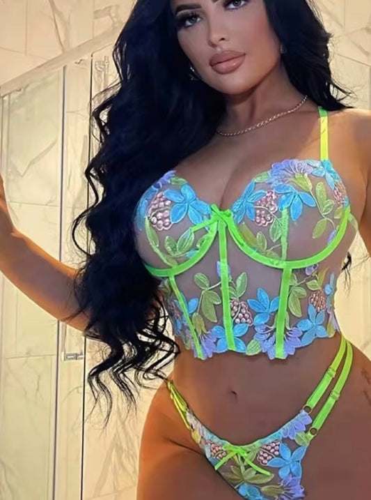 Glow Garden Lingerie Set